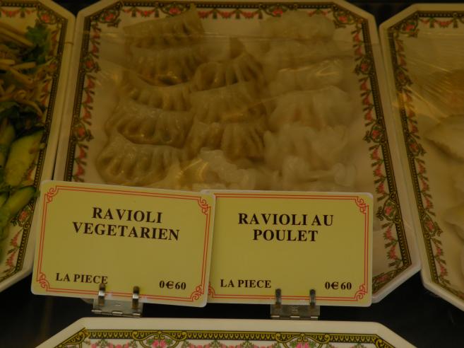  raviolis vegetariens et au poulet